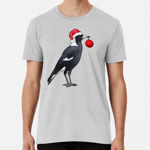 Festive Magpie Premium T-Shirt S to 5XL Made in the AU/USA T-Shirt