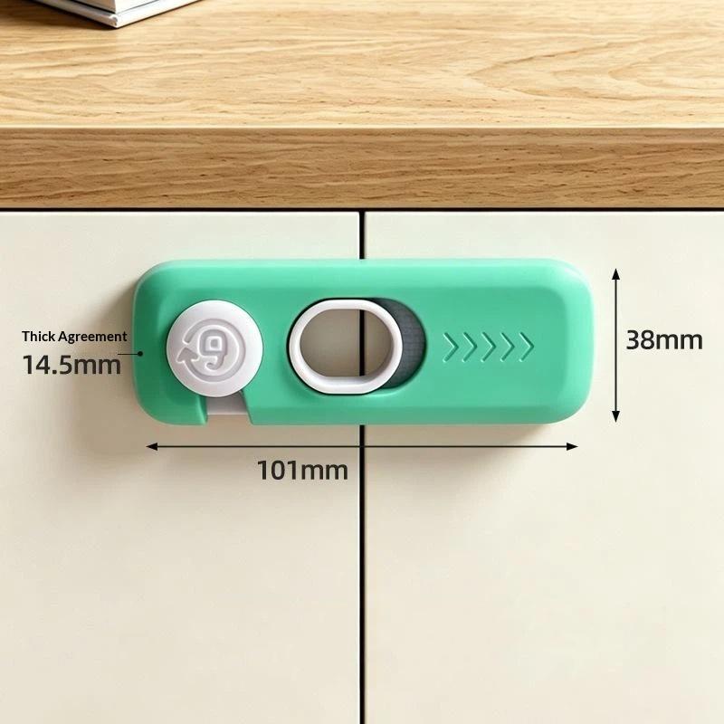 Child Safety Cabinet Lock No Drill Installation One Click Lock Design For Home Kitchen Drawers Baby Proofing Use