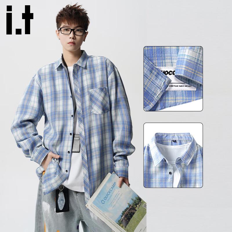 Men s Plaid Long Sleeve Button-Down Shirt XL