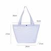 Portable Mesh Beach Bag Breathable Large Capacity Tote Bag Reusable Single Shoulder Bag Travel Grocery Swimming Organizer