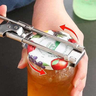1PC Can Opener Adjustable Stainless Steel Multifunction Manual Jar Bottle Bottle Lid Opener Gadget