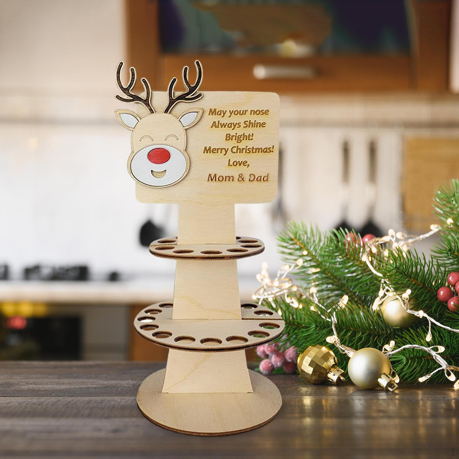 Elegant Wooden Money Cake Holder for Festive Celebrations Elk