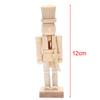 6PCs Christmas DIY Crafts Wooden Unfinished Nutcracker Figurine Unpainted Nutcracker Puppet Walnut Soldier Ornament Unfinished