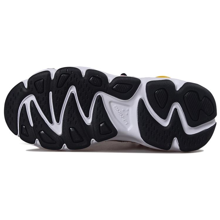 New LiNing Butterfly Chunky Sneakers Men Low Top White/Blue/Yellow AGLP093-2