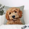 Dog Pillow Cover Imitation Embroidery Puppy Pillowcase Throw Pillow Cover with Hidden Zipper for Car Home Bedroom Couch Sofa Decor