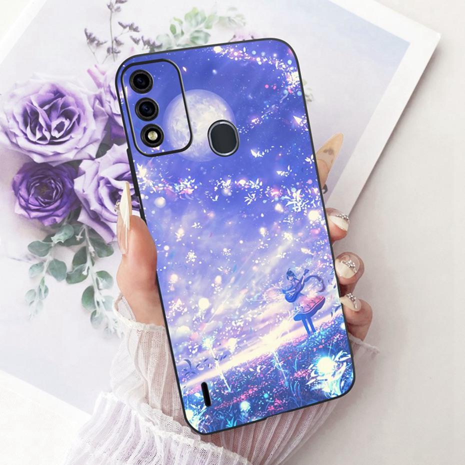 Cute Printing Phone Case For ITEL A48 Soft Black Silicone TPU Cases For Itel A48 Covers Bumpers