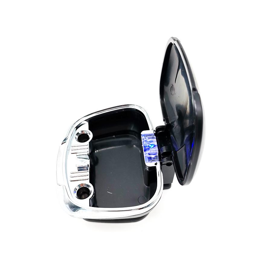 Universal Black Car SUV Cigarette Ashtray Stand Holder Blue LED Detachable Base