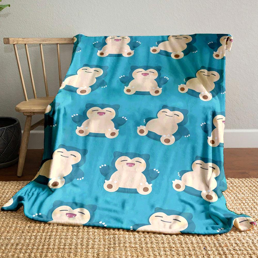Repeating Pattern of a Relaxed Cartoon Character with a Turquoise Background. for All Seasons Blanket Lunch Break Throw Gift