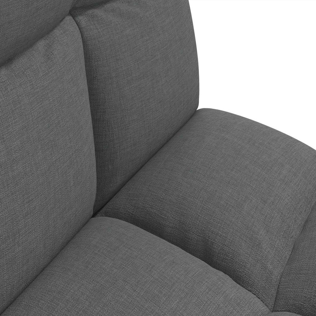 Adjustable Floor Chair Dark Grey Fabric