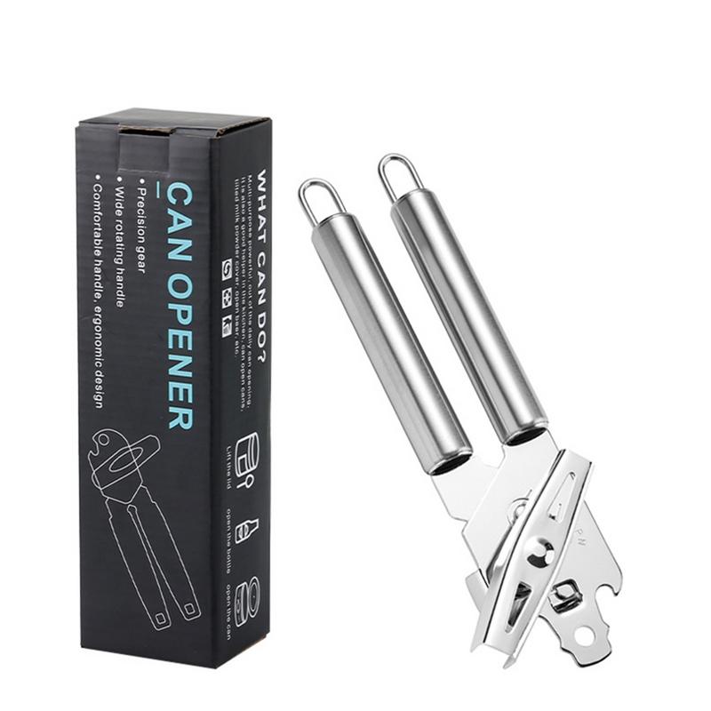 Can Opener Manual Manual Stainless Steel Jar Lid Tool Hand Can Opener For Family Restaurant Bar Outdoor Apartment Kitchen Grill