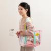 Summer Fashion Tote Bag Large Clear PVC Cartoon Handbag Jelly Transparent Beach Purse for Women Cute Shower Shoulder Bag for Bath