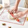 Silikon Backmatte, Anti-Rutsch Teigmatte zum Ausrollen von Teig, Herstellen von Kuchen Fondant, Mit Messfunktion