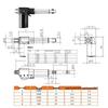 600mm Stroke Electric Linear Actuator, 6000N Load, Bed Lifting, Folding Legs, Remote-Controlled Motor Synchronization