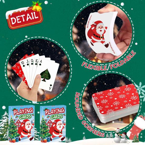 36925 Sets Weihnachts-Pokerkarten Weihnachten Weihnachtsmann Thema Kartenspiel Kinder