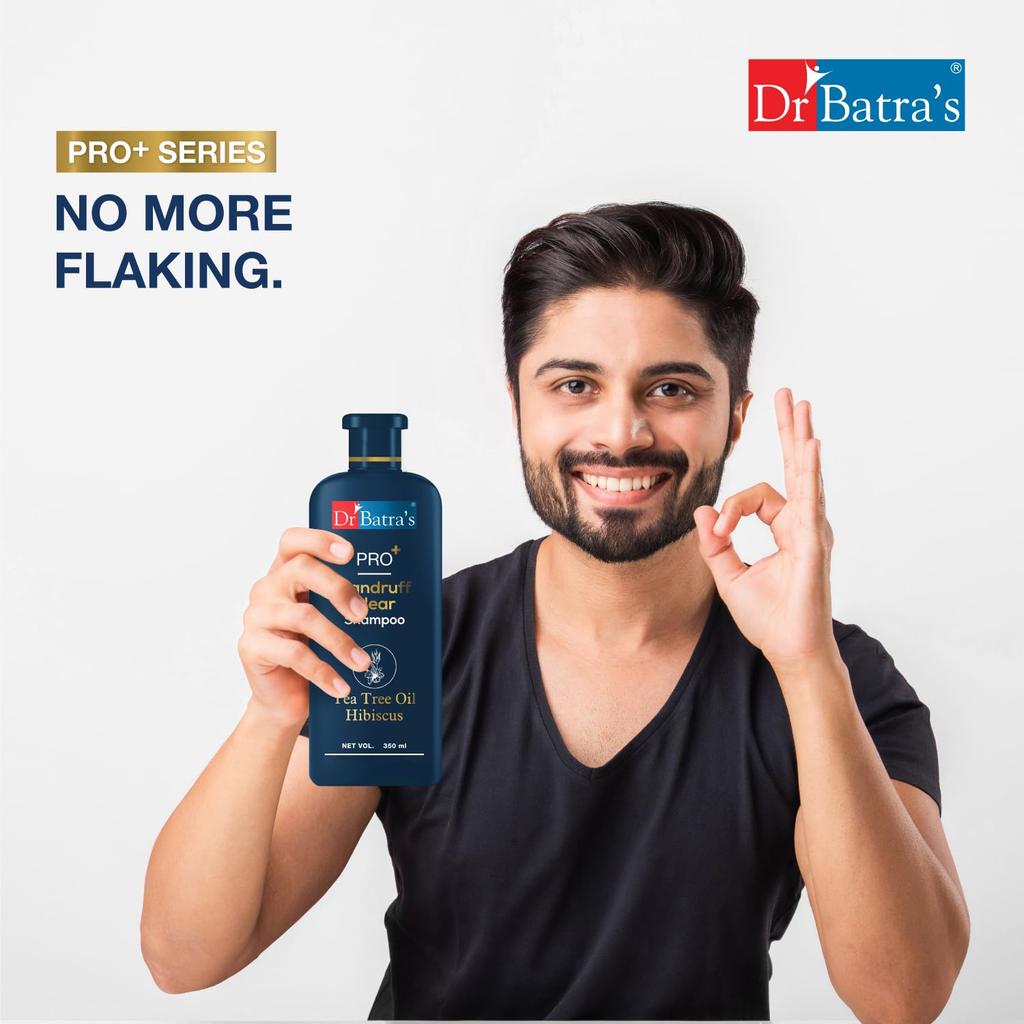 Dr Batra's PRO+ Dandruff Clear Shampoo 350ml x Pack of 2 Anti Itchy Scalp Nourishing Hair Care