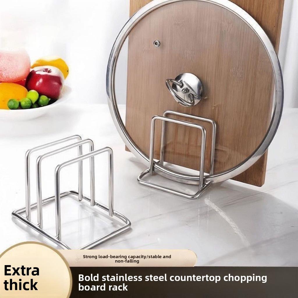 Stainless Steel Kitchen Rack Storage Rack Chopping Board Cutting Board Placement Rack Pot Cover Rack Countertop Cutting Board Rack