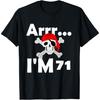 71th Birthday Pirate Skull 71 Years Old Bday T-Shirt