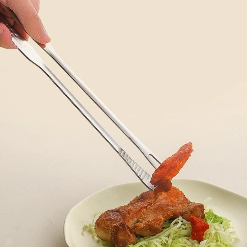 Heat Resistant Long Handle Grill Tongs Non-Slip Kitchen Tongs Barbecue Tongs  Barbecue