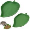 Reptile Leaf Shape Dish Reptile Food Water Bowl Tortoise Habitat Accessories Water Plate For Turtle Lizards Hamsters Snakes 2024