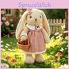 Plush Bunny Stuffed Animal With Soft Short Pile For Kids Birthday Gift