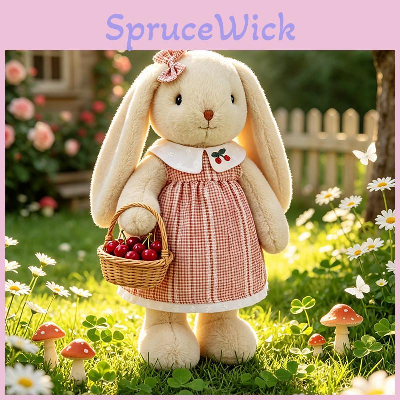 Plush Bunny Stuffed Animal With Soft Short Pile For Kids Birthday Gift