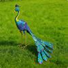 Metal Peacock Statue Weather-Resistant Avian Garden Sculpture