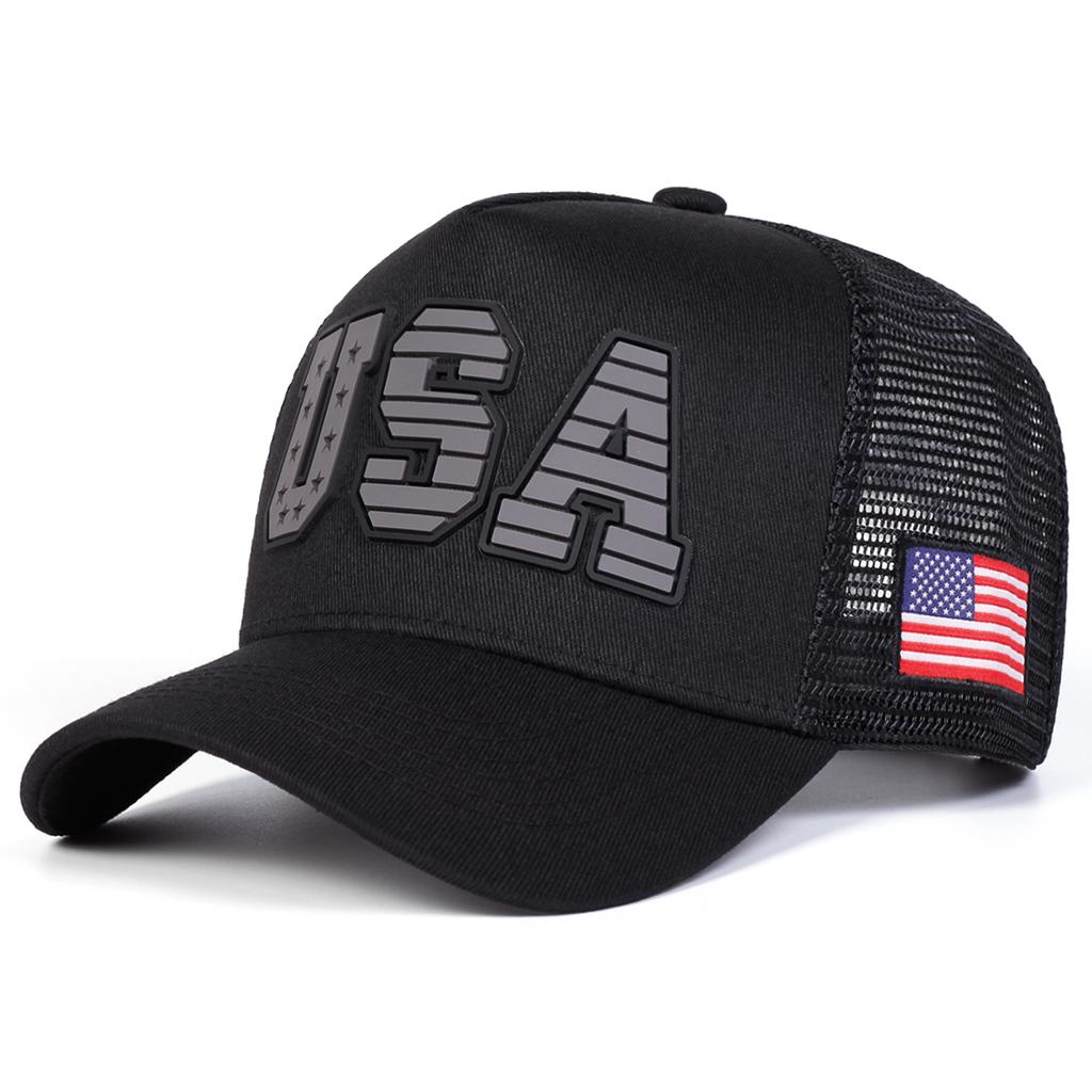Unisex Usa Letter Embroidery Baseball Net Caps Spring And Summer Outdoor Adjustable Casual Hats Sunscreen Hat Sports Caps