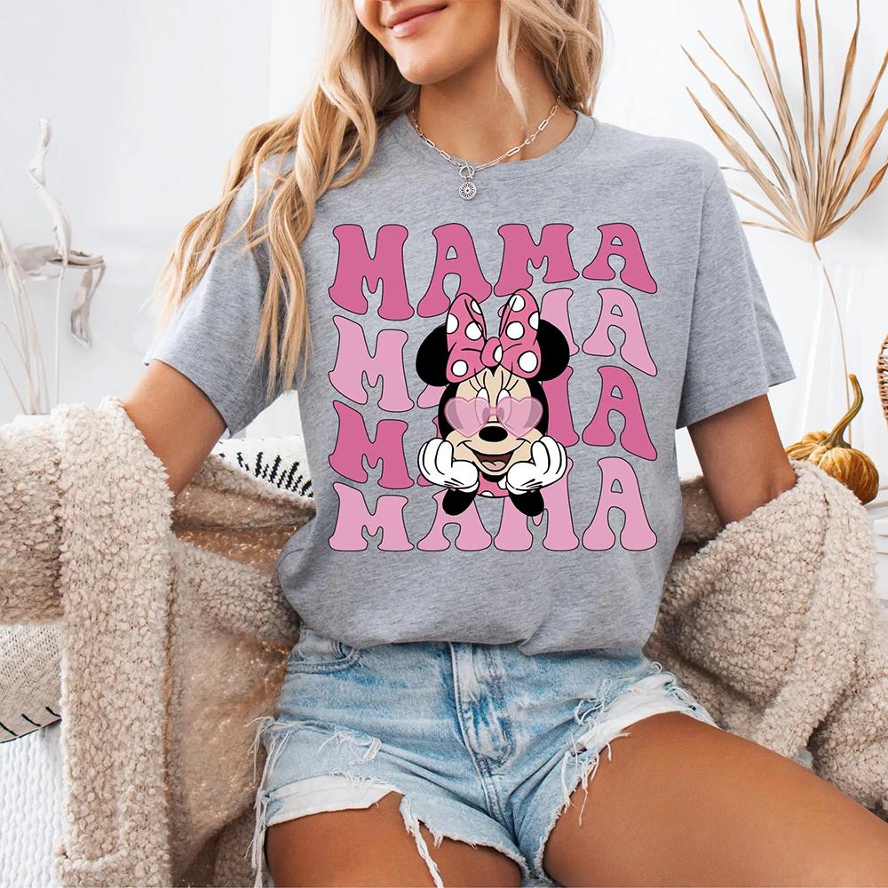Summer Disney Minnie Graphic Tshirt Men Women Fashion Cotton Quality Casual Loose Short Sleeve Classic Unisex