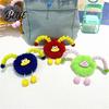 Fluffy Bag Pendants Sausage Mouth Creature Plush Keychain Cartoon Fuzzy Ball Keyring Pendant Women Key Rings Decorative Keychain for Handbags Purses