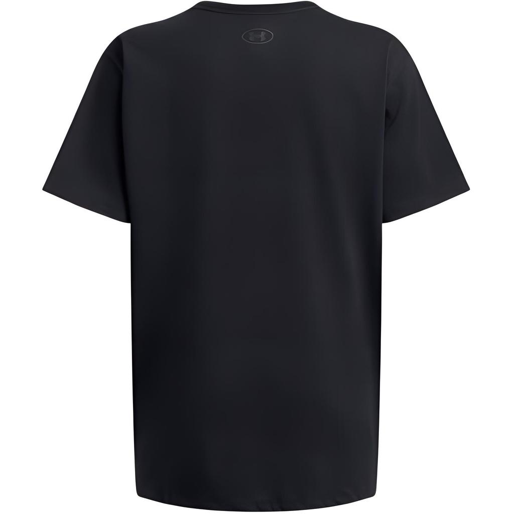 Under Armour Logo Round Neck Loose Fit Short Sleeve T-Shirt Women tops Black 1387318-001