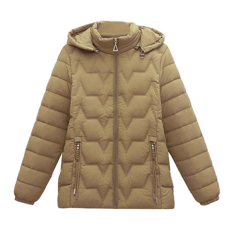 Winter down cotton jacket women's short 2025 new light cotton jacket slimming padded jacket fashion hooded jacket