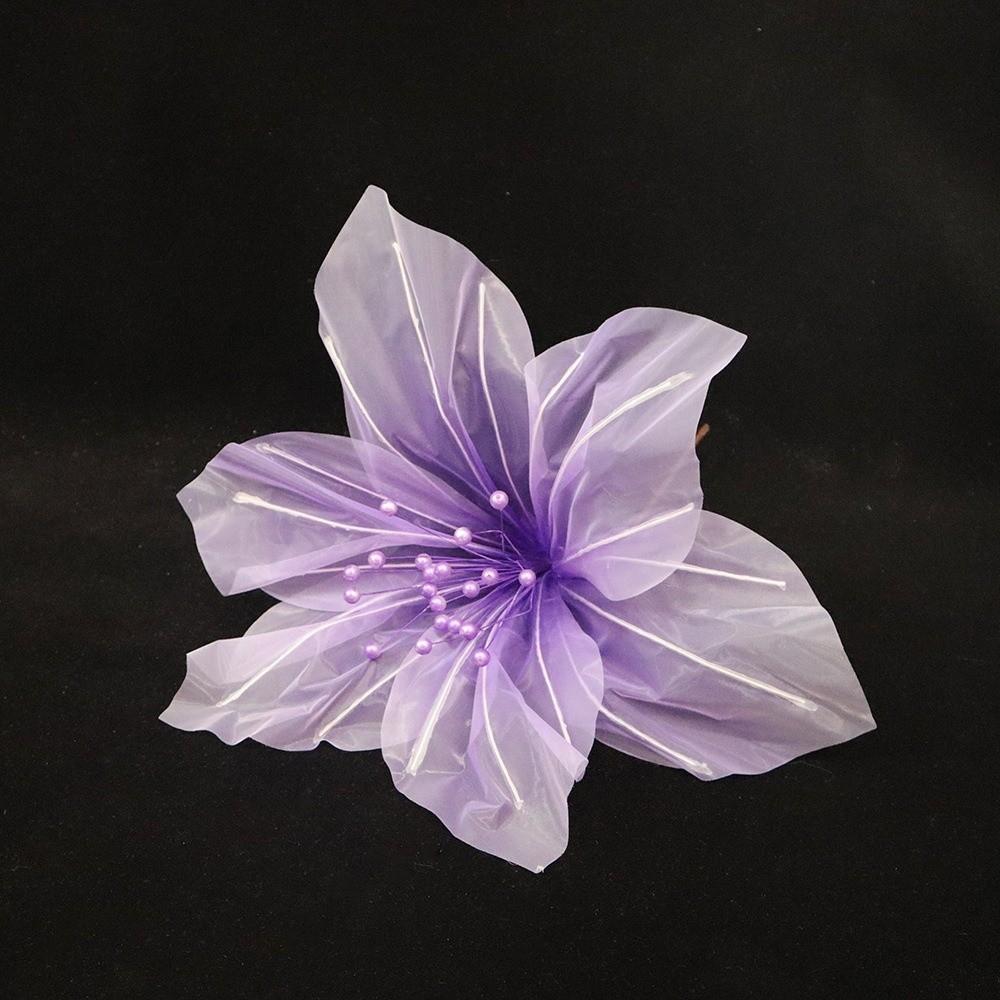 Transparent Silk Silk Yarn Lily Flower 55cm Flower Diameter Wedding Road Lead Flower