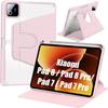 Coque pour Xiaomi Pad 8 /8 Pro/7/7 Pro, Etui Rotatif 360° Ajustable avec Porte-Stylet - Rose