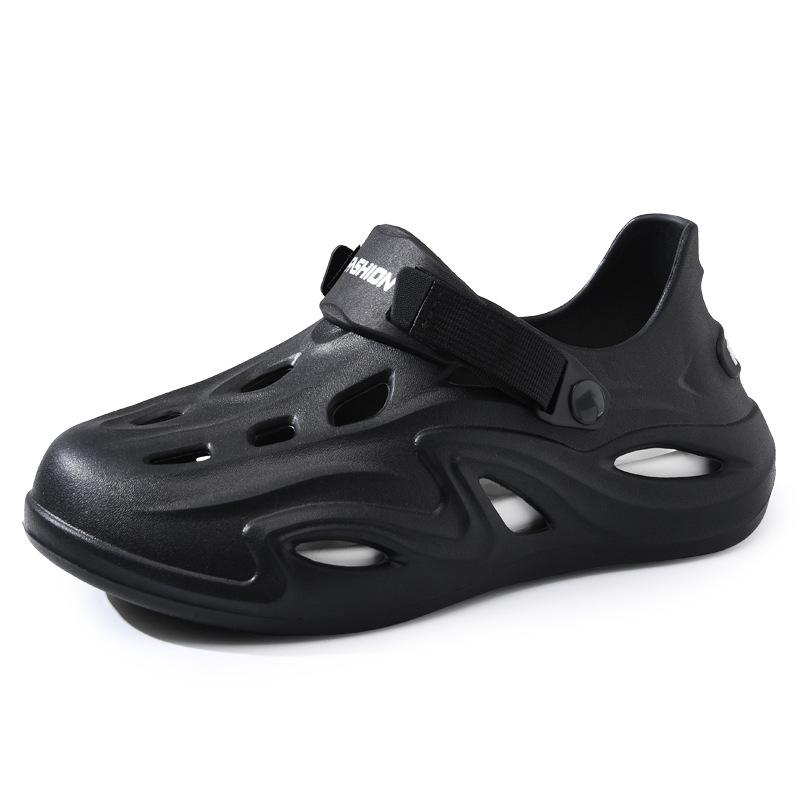 

«Мужские нескользящие сабо на толстой подошве»: Летние сандалии для вождения, рыбалки и пляжа. 46 чёрный