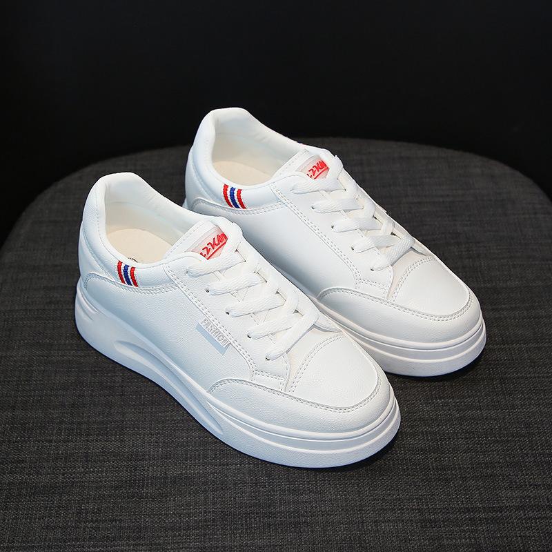 Women's Lesther Casual Shoes Autumn Winter Warm Comfortable Cotton Shoes Trainers Fashion Ladies Small White Shoe Sneakers Mujer