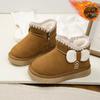 Children's snow boots new winter girls snow cotton baby shoes winter shoes piled thickened cotton shoes northeast