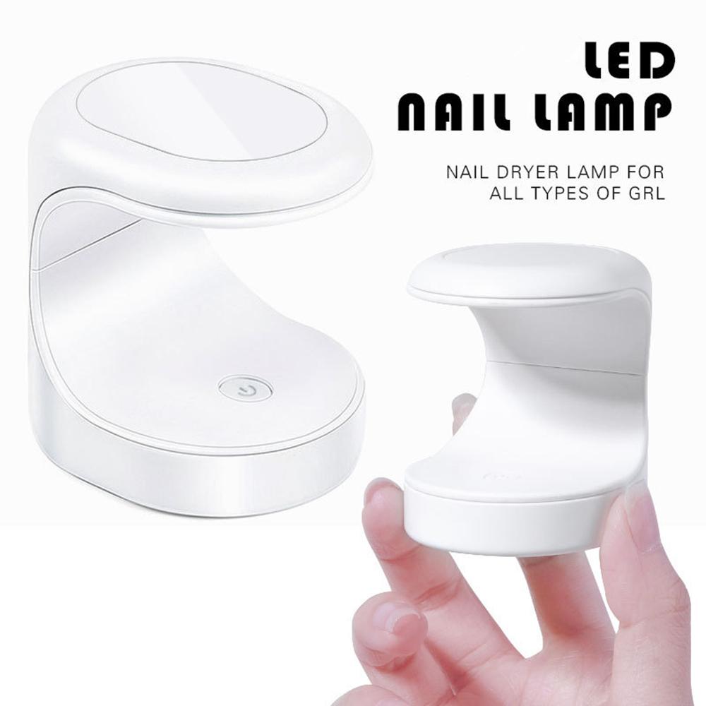 New Portable Mini LED Lamp USB Connection Gel Polish Curing Machine Nail Dryer White