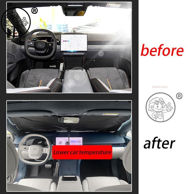 For ZEEKR 7GT 2025 2026 Car Windshield umbrella for Windshield Sun Protection Heat Insulation Sunshade Curtain Shield