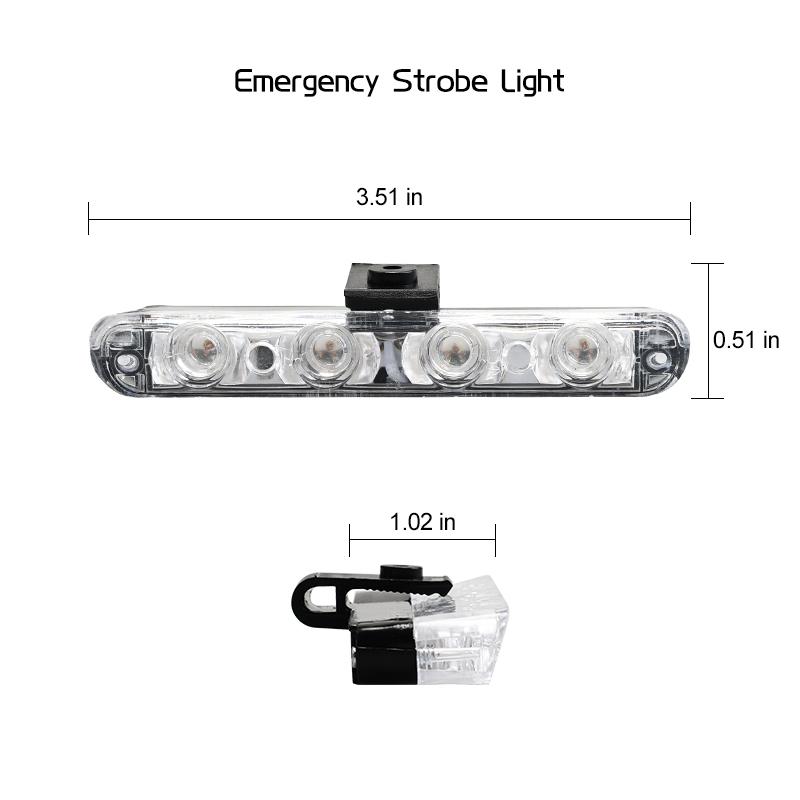 Car Led Grid Police Strobe Light With Remote Super Bright 12V Front Grille Auto Emergency Flashing Firemen Beacon Warning Lamp
