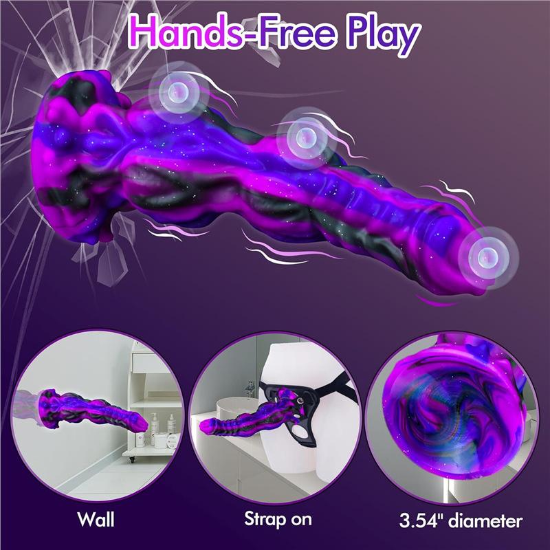 Forma a Nodo Doppio Pene Femminile SM Pene Falso di Animale Reale Prodotto per Adulti Sesso Silicone Tappo Anale