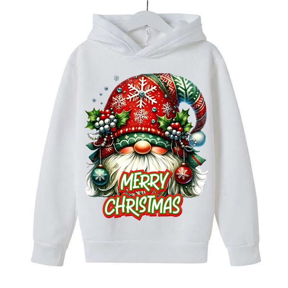 Sweatshirts, Christmas Hoodies, Cartoon Fashion, Santa Claus Printed Clothes, Children's Clothing for Boys and Girls