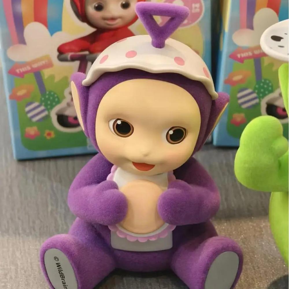 Originale Miniso Teletubbies Baby Reiseserie Blind Box Figuren Kreatives Kinderspielzeug Überraschungsgeschenke Auto Dekorative Ornamente