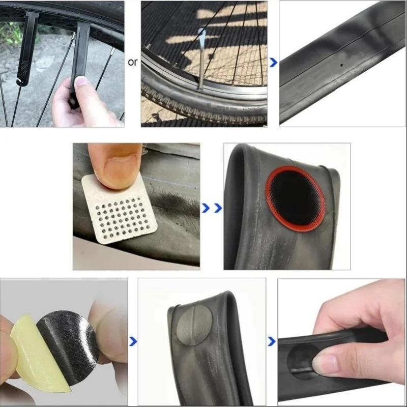 Bicycle Tire Puncture Repair Kit for Cycling Enthusiasts with Storage Box
