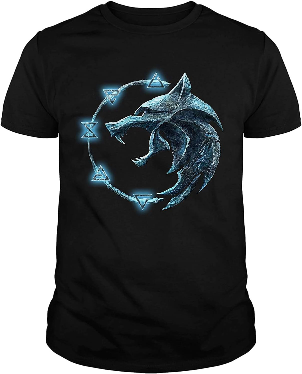The-Witcher Symbol Wolf Men T Shirt Sweatshirt for Men Arrivals Summer Cool Tee 2020 Breathable All Cotton Short Sleeve T Shirt Black L XL чёрный