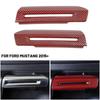 2pcs Inner Door Armrest Cover Trim Accessories For Ford Mustang 2015+ Red Carbon