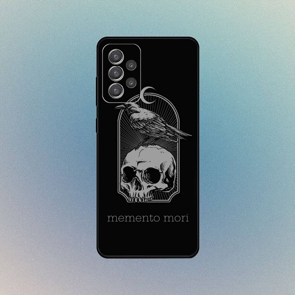 Memento Mori Phone Case For Samsung S25,S24,S21,S22,S23,S30,Ultra,S20,Plus,Fe,Lite,Note,10,9,5G Black Cover