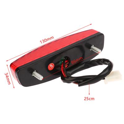 Led 3Wire 12V Brake Stop Light License Taillight Red For Atv Off-Road Motorcycle Running Tail Light Universal 12V Red