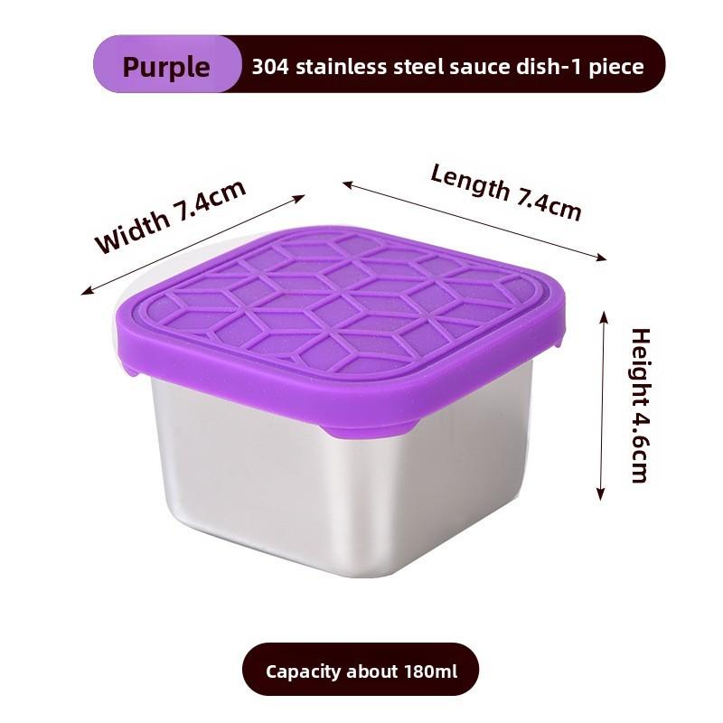 Stainless Steel Food Storage Container With Silicone Lid For Home Use And Portable Meal Prep