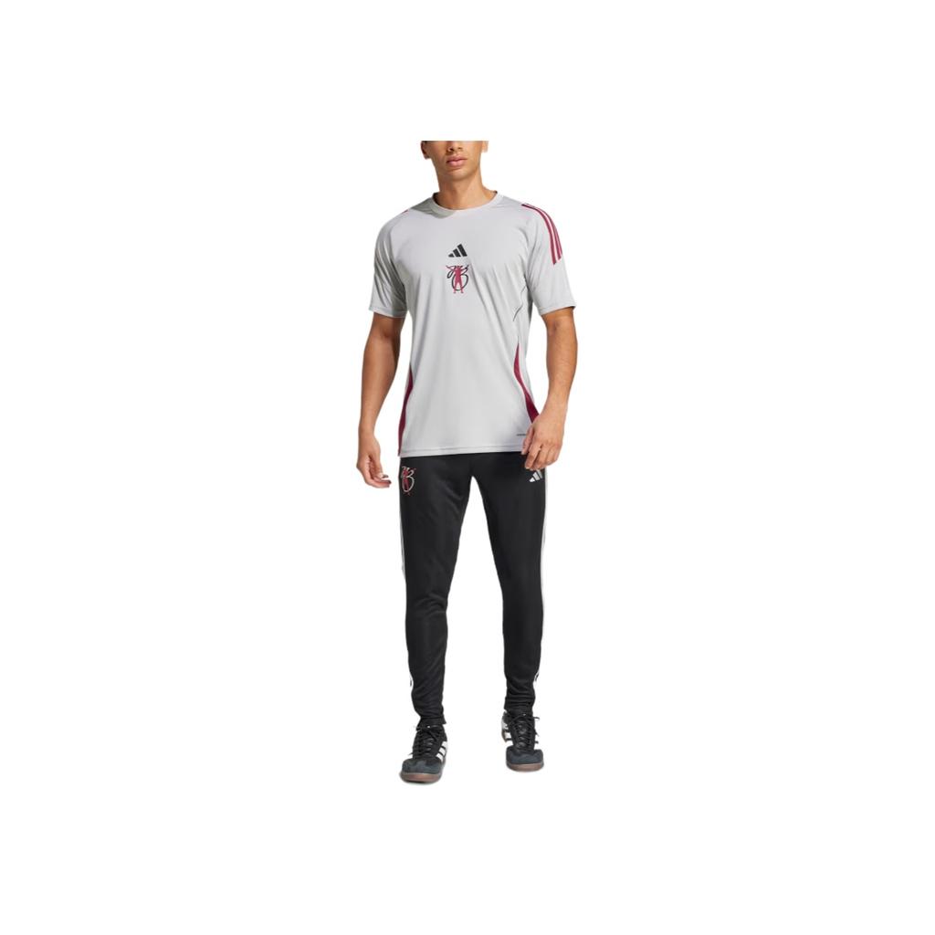 adidas Aeroready Comfortable Fashionable Simple Versatile Soccer Jersey Men Tops Gray JX1954