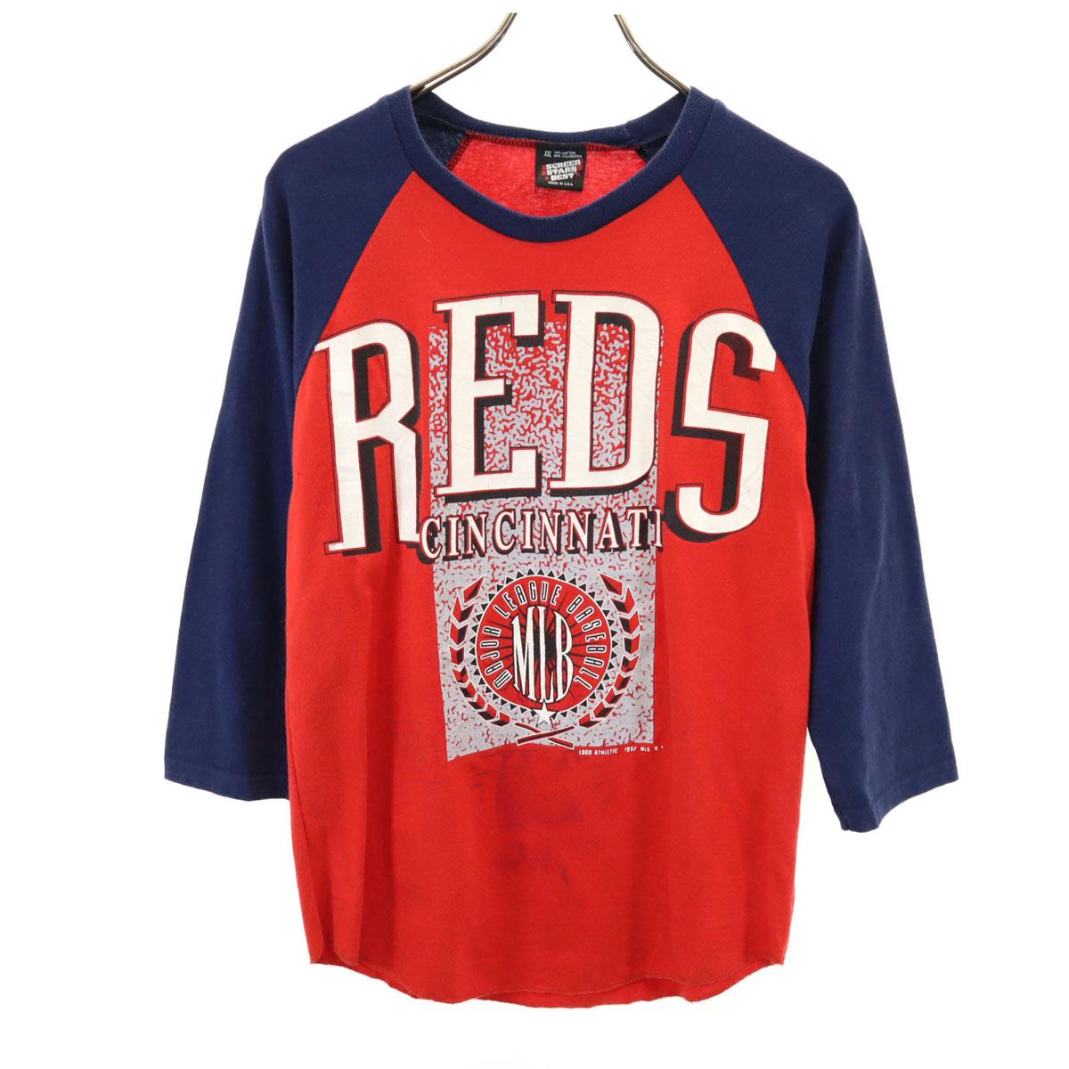 

SCREEN STARS 90s Old USA made Long sleeve Two-tone raglan T-shirt Ron T Men s Used